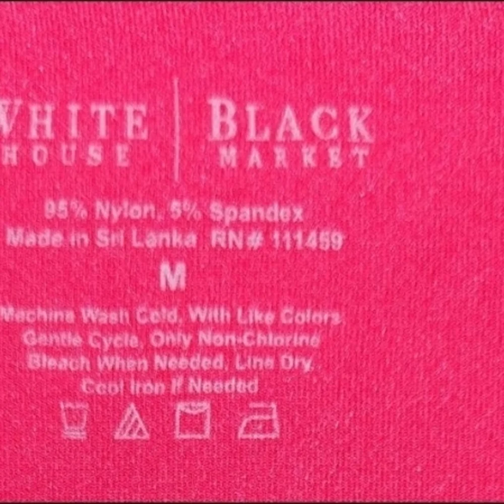 White House Black Market Red Fitted Cap Sleeve Tee - Picture 3 of 3